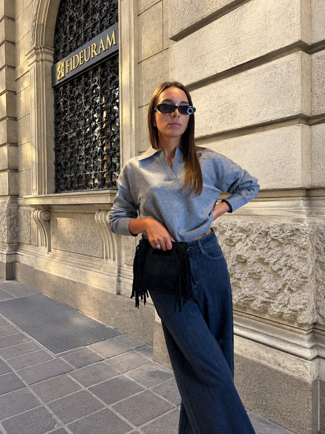 Polo CAMILLE, colore grigio
