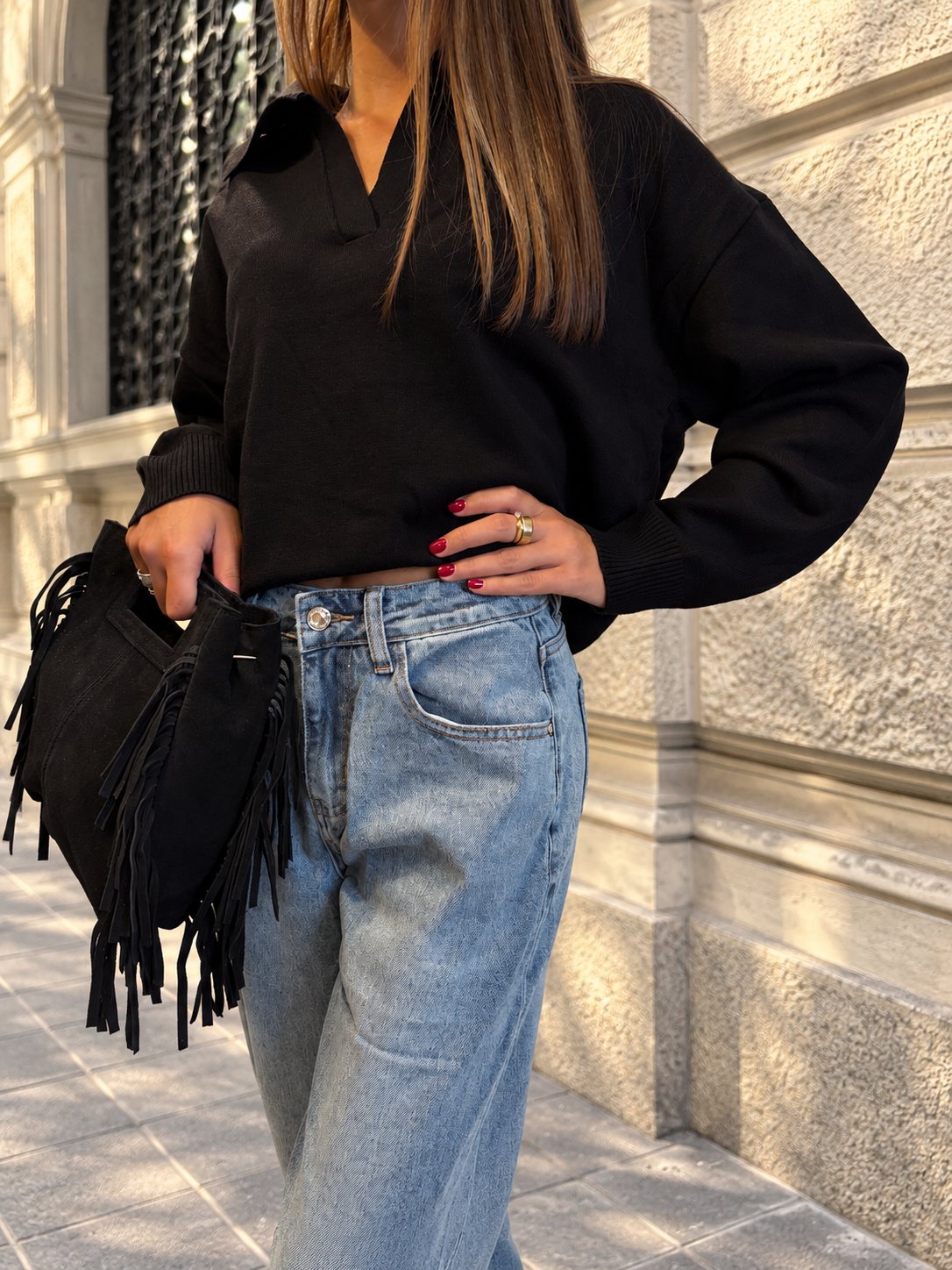 Polo CAMILLE, colore nero