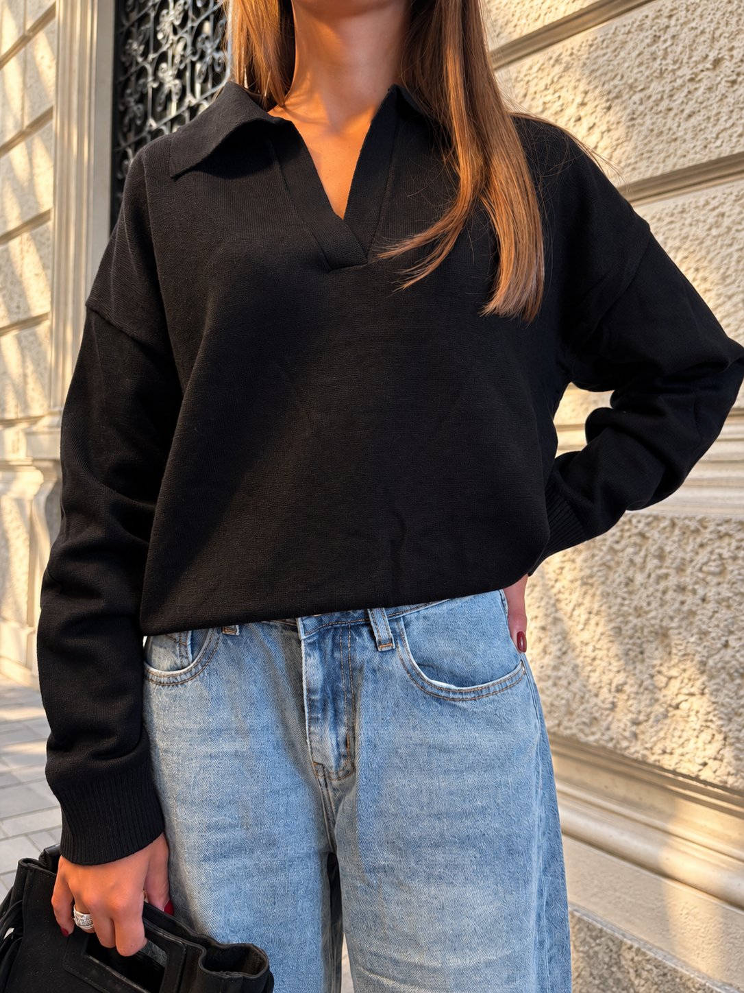 Polo CAMILLE, colore nero