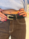 Cintura KELLY in vera pelle nera - indossata